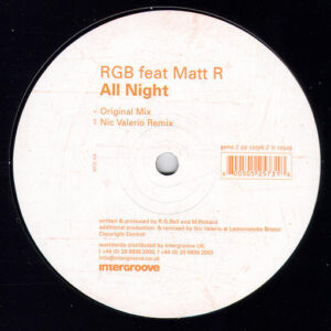RGB Feat. Matt R - All Night (12")