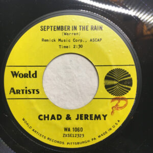Chad & Jeremy - September In The Rain / Only For The Young (7", Single)