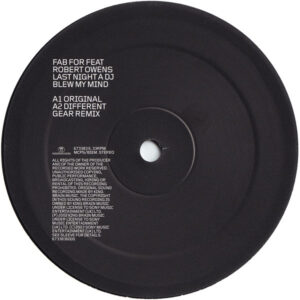 Fab For Feat Robert Owens - Last Night A DJ Blew My Mind (12")