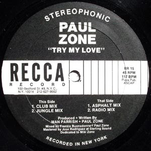 Paul Zone - Try My Love (12")