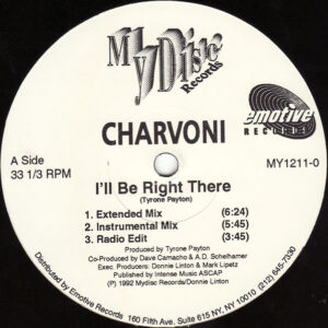 Charvoni - I'll Be Right There (12")