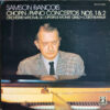 Samson François, Orchestre National De L'Opéra De Monte-Carlo, Louis Frémaux, Frédéric Chopin - Chopin: Piano Concertos Nos. 1&2 (LP, Comp)