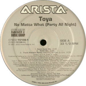 Toya (2) - No Matta What (Party All Night) (12")