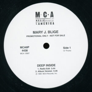 Mary J. Blige - Deep Inside (12", Promo)