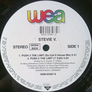 Adventures Of Stevie V. - Push 2 The Limit (12")
