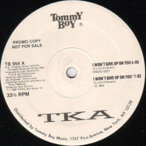 TKA - I Won't Give Up On You (12", Promo)