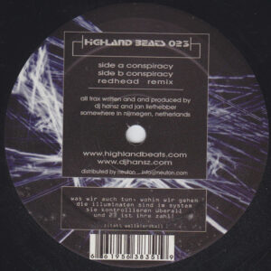DJ Hansz & Jan Liefhebber - Conspiracy (12")