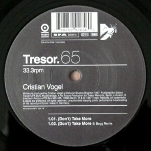 Cristian Vogel - (Don't) Take More (12")