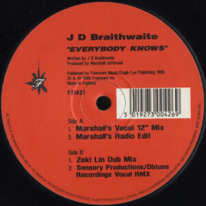J.D. Braithwaite - Everybody Knows (12")