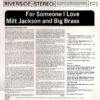 Milt Jackson And Big Brass - For Someone I Love (LP, Album, RE) - 画像 (2)