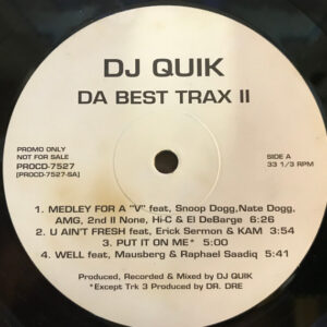 DJ Quik - Da Best Trax II (12", EP, Promo)