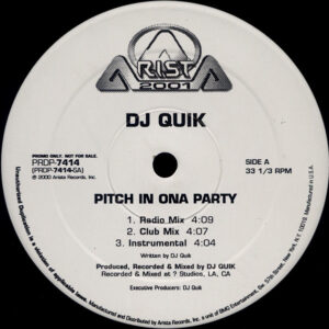 DJ Quik - Pitch In Ona Party (12", Promo)