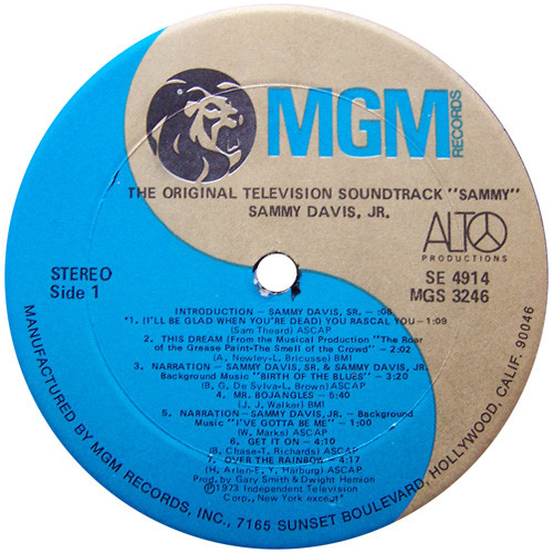 Sammy Davis, Jr. - Sammy - The Original Television Sound Track (LP, Album) - 画像 (2)