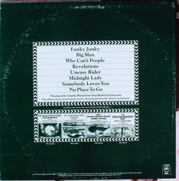 Charlie Daniels - Uneasy Rider (LP, Album, RE) - 画像 (2)