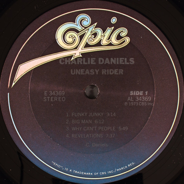 Charlie Daniels - Uneasy Rider (LP, Album, RE) - 画像 (3)