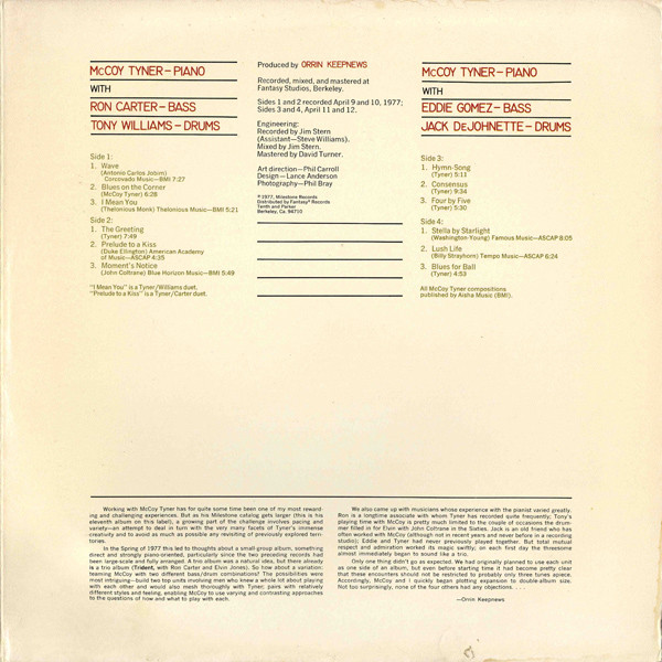 McCoy Tyner - Supertrios (2xLP, Album, Gat) - 画像 (3)