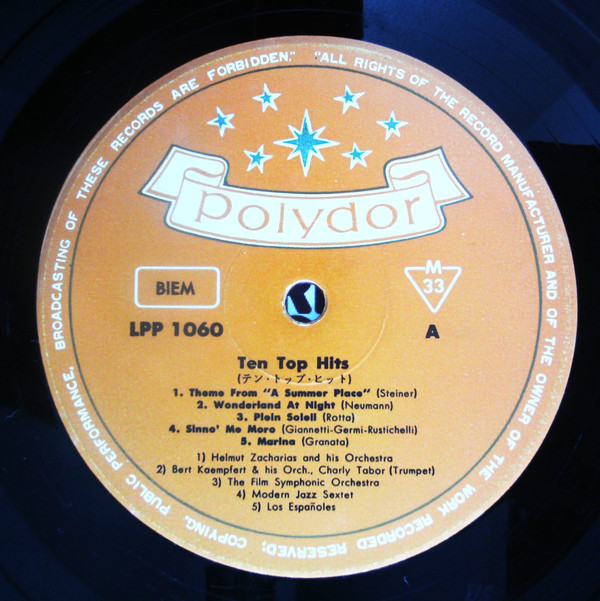 Various - 10 Top Hits (10", Album, Smplr) - 画像 (3)