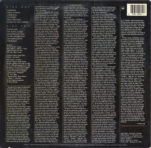 Wynton Marsalis - Marsalis Standard Time, Vol. 1 (LP, Album) - 画像 (2)