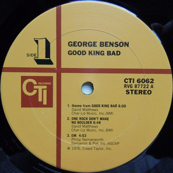 George Benson - Good King Bad (LP, Album, Gat) - 画像 (5)