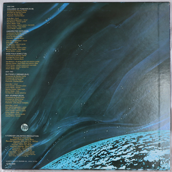 Stan Clarke - Children Of Forever (LP, Album, Promo) - 画像 (2)
