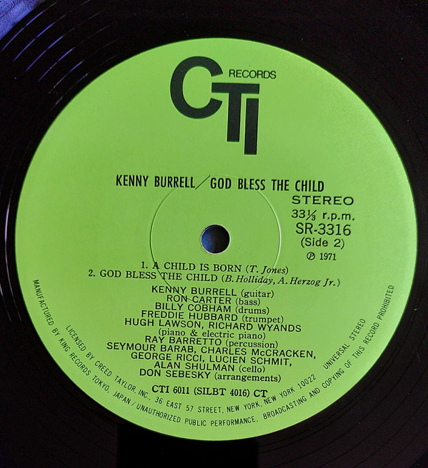 Kenny Burrell - God Bless The Child (LP, Album, Gat) - 画像 (4)