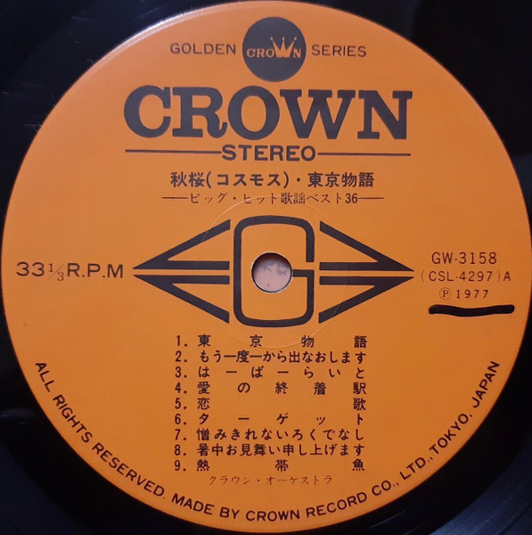 クラウン・オーケストラ - 秋桜・東京物語 (ビッグ・ヒット歌謡ベスト36) (2xLP, Album) - 画像 (4)