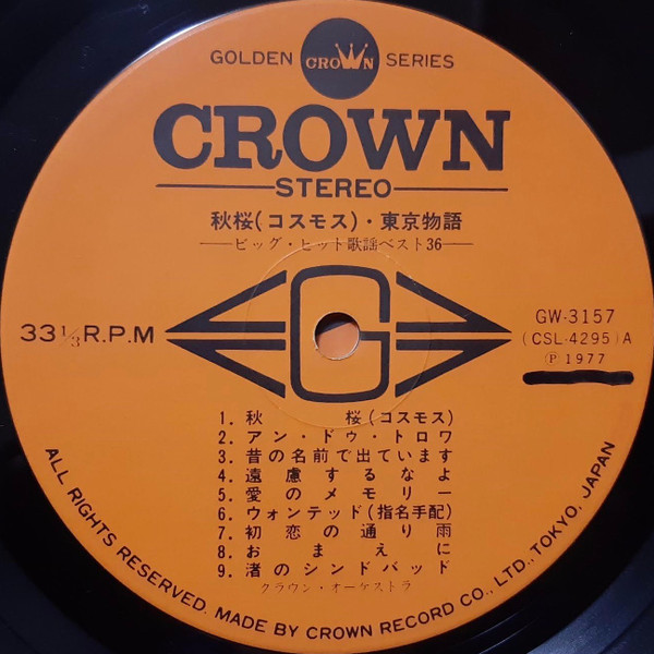 クラウン・オーケストラ - 秋桜・東京物語 (ビッグ・ヒット歌謡ベスト36) (2xLP, Album) - 画像 (5)
