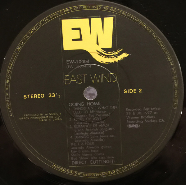 The L.A. Four - Going Home (LP, Album, Lam) - 画像 (5)
