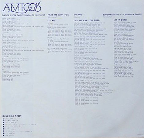 Santana - Amigos (LP, Album, Gat) - 画像 (5)