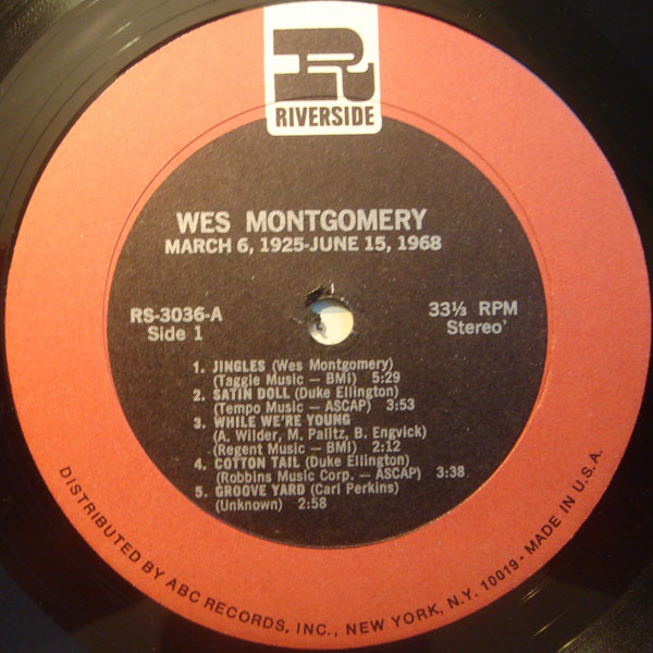 Wes Montgomery - March 6, 1925-June 15, 1968 (LP, Comp, RM, Gat) - 画像 (5)