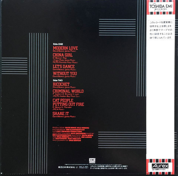 David Bowie - Let's Dance (LP, Album, Ltd, Pic) - 画像 (2)