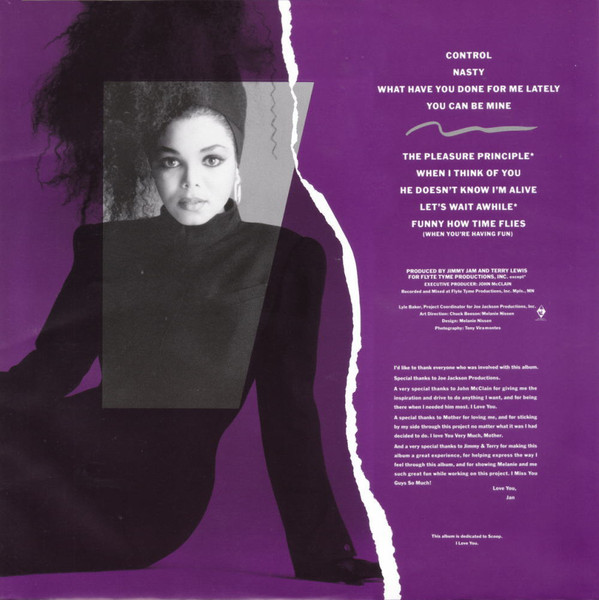 Janet Jackson - Control (LP, Album) - 画像 (3)
