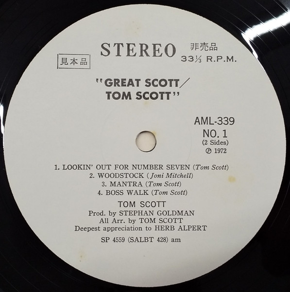Tom Scott - Great Scott! (LP, Album, Promo)