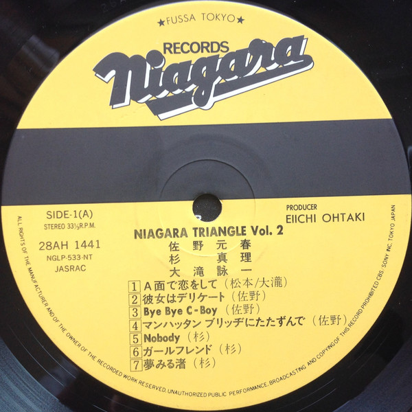 大瀧詠一 = Niagara Triangle - Niagara Triangle Vol.2 = ナイアガラ トライアングル Vol.2 (LP, Album) - 画像 (4)