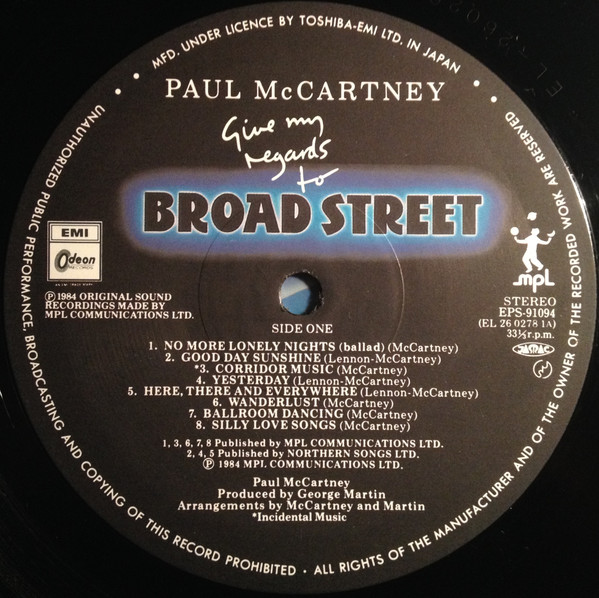 Paul McCartney - Give My Regards To Broad Street (LP, Album, Gat) - 画像 (4)
