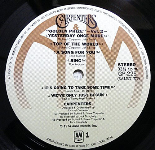 Carpenters - Golden Prize, Vol. 2 (LP, Comp) - 画像 (5)