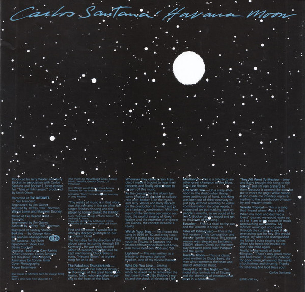 Carlos Santana - Havana Moon (LP, Album) - 画像 (3)