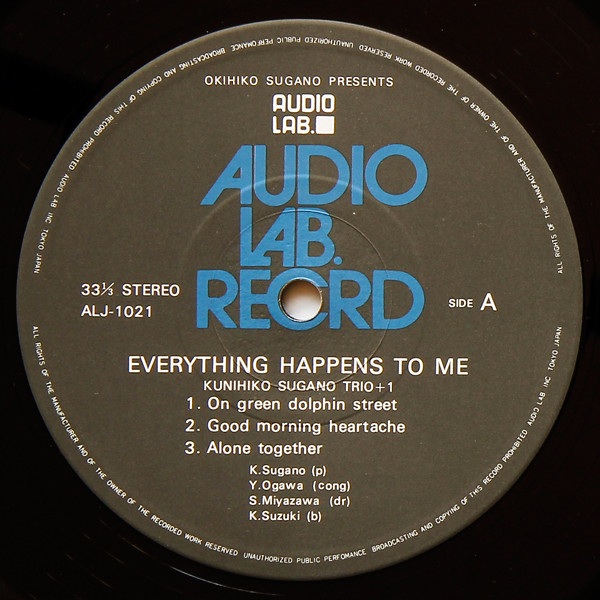 Kunihiko Sugano Trio - Everything Happens To Me (LP, Album) - 画像 (4)