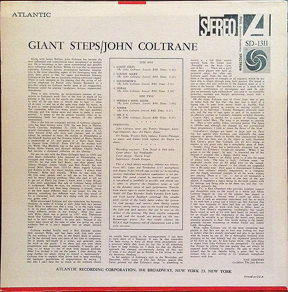 John Coltrane - Giant Steps (LP, Album, RE, SP-) - 画像 (2)