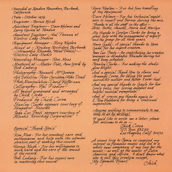 Chick Corea - My Spanish Heart  (2xLP, Album) - 画像 (5)