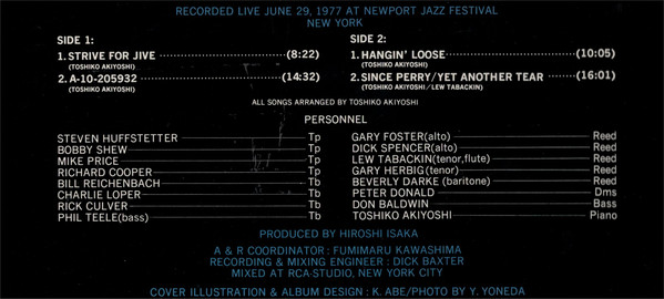 Toshiko Akiyoshi-Lew Tabackin Big Band - Live At Newport '77 (LP, Album) - 画像 (3)