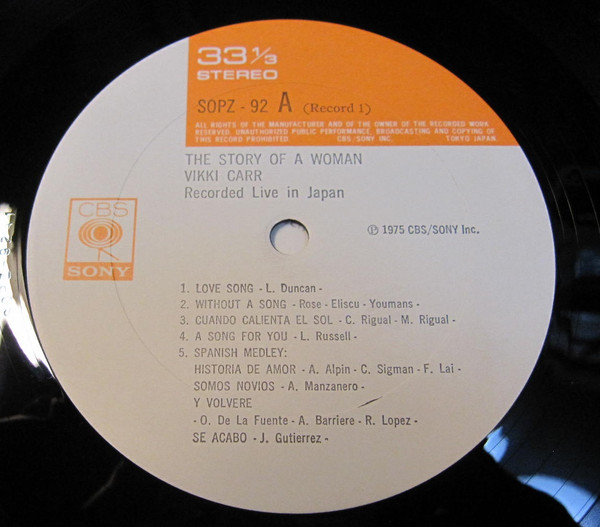 Vikki Carr - The Story Of A Woman - Live In Japan (2xLP, Album) - 画像 (5)