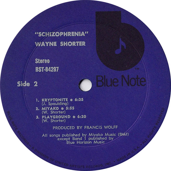 Wayne Shorter - Schizophrenia (LP, Album, RE) - 画像 (4)