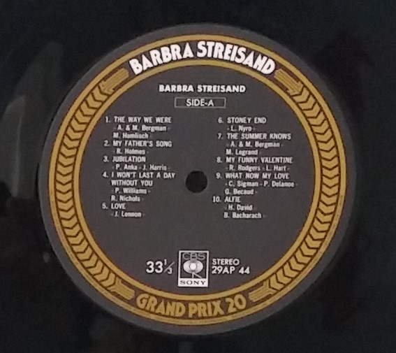 Barbra Streisand - Grand Prix 20 (LP, Comp) - 画像 (3)