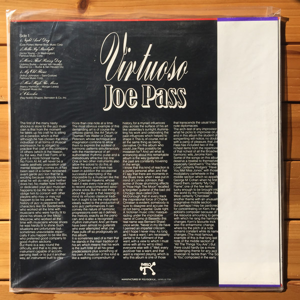 Joe Pass - Virtuoso (LP, Album, RE) - 画像 (2)