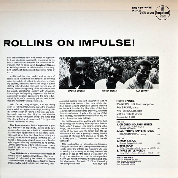 Sonny Rollins - On Impulse! (LP, Album, RE) - 画像 (4)