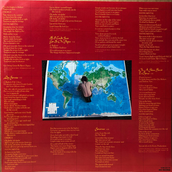 Jimmy Buffett - Somewhere Over China (LP, Album) - 画像 (5)