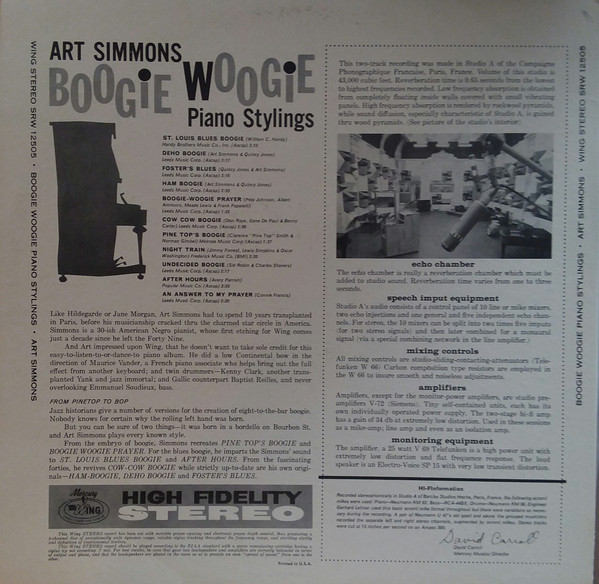 Art Simmons - Boogie Woogie (LP) - 画像 (2)