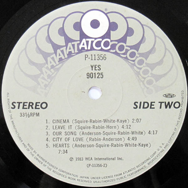 Yes - 90125 (LP, Album) - 画像 (4)