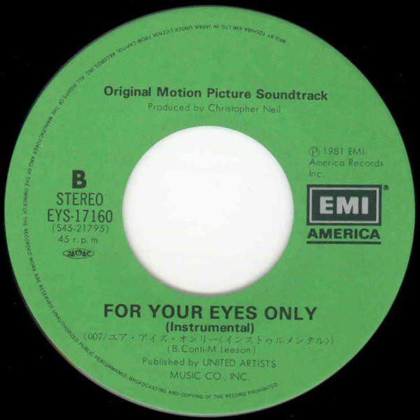 Sheena Easton - For Your Eyes Only (7", Single) - 画像 (3)